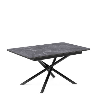 Стол обеденный Kenner DK1200 Черный / Мрамор черный