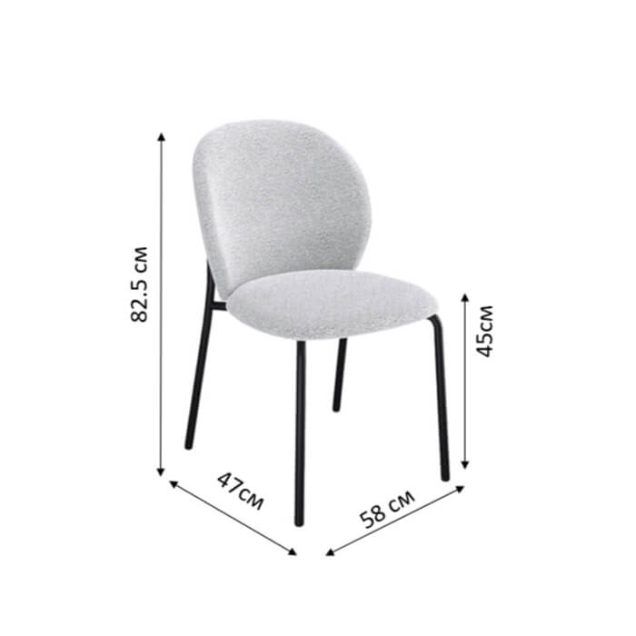 Стул Kenner 307SD Черный / Серебристый