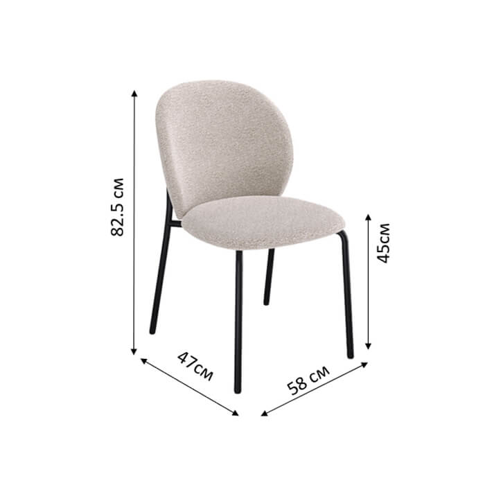 Стул Kenner 307SD Черный / Бежевый