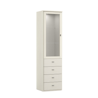Шкаф-витрина со стеклянными полками Elegante LE6351.1