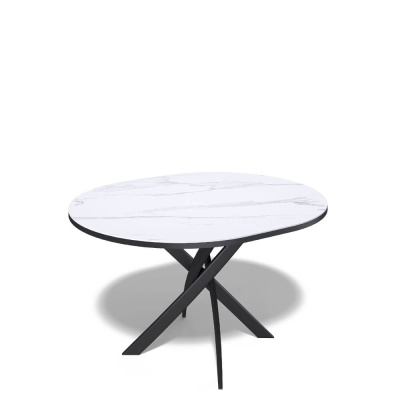 Стол обеденный Kenner R1000 Черный / Мрамор белый