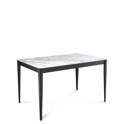 Стол обеденный Kenner KS1200 Черный / Мрамор золотой