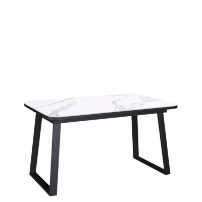 Стол обеденный Kenner AZ1200 Черный / Мрамор белый