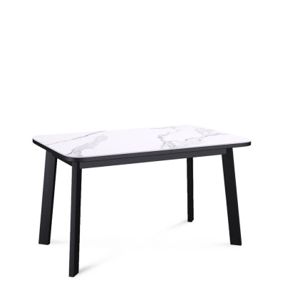 Стол обеденный Kenner AA1200 Черный / Мрамор белый