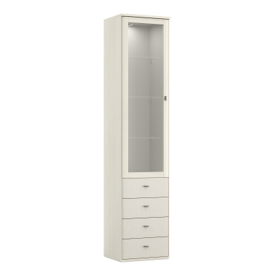 Шкаф-витрина со стеклянными полками Elegante LE6371.1