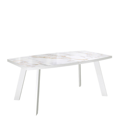 Стол обеденный Kenner SL1600 Белый / Мрамор белый глянец
