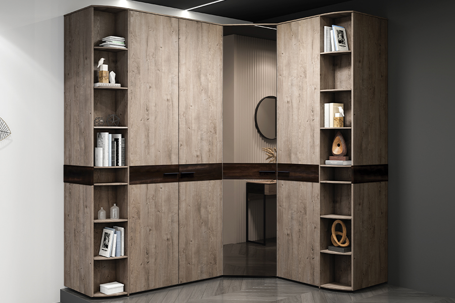 Шкаф Boston с выразительным рисунком дубового спила и трендовой текстурой Galaxy