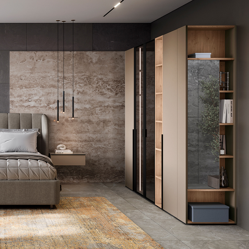 Завершающий шкаф с зеркалом Teramo TA145.2