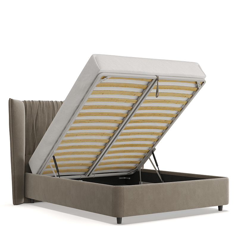 Двуспальная кровать с подъемным механизмом Plisse NK183.4