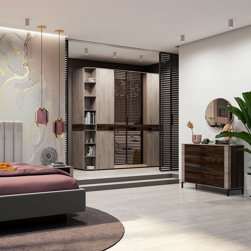 Двухдверный шкаф с зеркалом Boston BT122.0