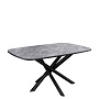 Стол обеденный Kenner DF1250 Черный / Мрамор серый глянец