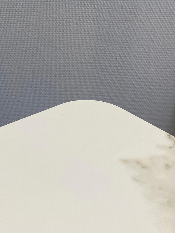 Стол обеденный Kenner AA1200 Черный / Мрамор белый