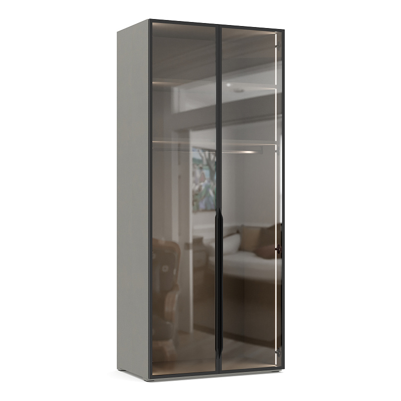 Двухдверный шкаф со стеклянным фасадом Bruno BC1321.1