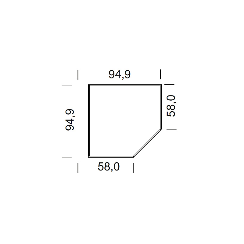 Антресоль для углового шкафа с зеркалом Арта / Arta AR1833.0