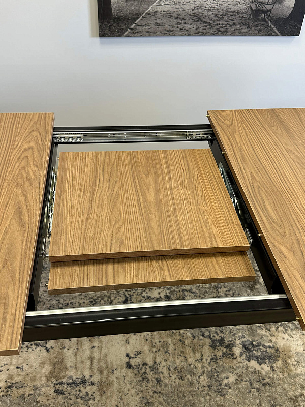 Стол обеденный Kenner KS1200 Черный / Дуб коричневый