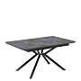 Стол обеденный Kenner DC1300 Черный / Мрамор черный