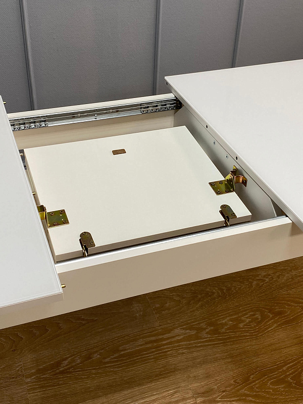 Стол обеденный KENNER 1100M Белый / Стекло белое