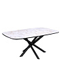 Стол обеденный Kenner DF1550 Черный / Мрамор белый глянец