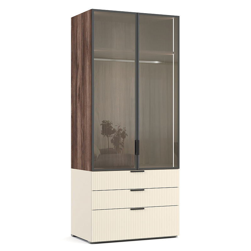 Двухдверный шкаф со стеклянным фасадом Napoli NP335.4.F