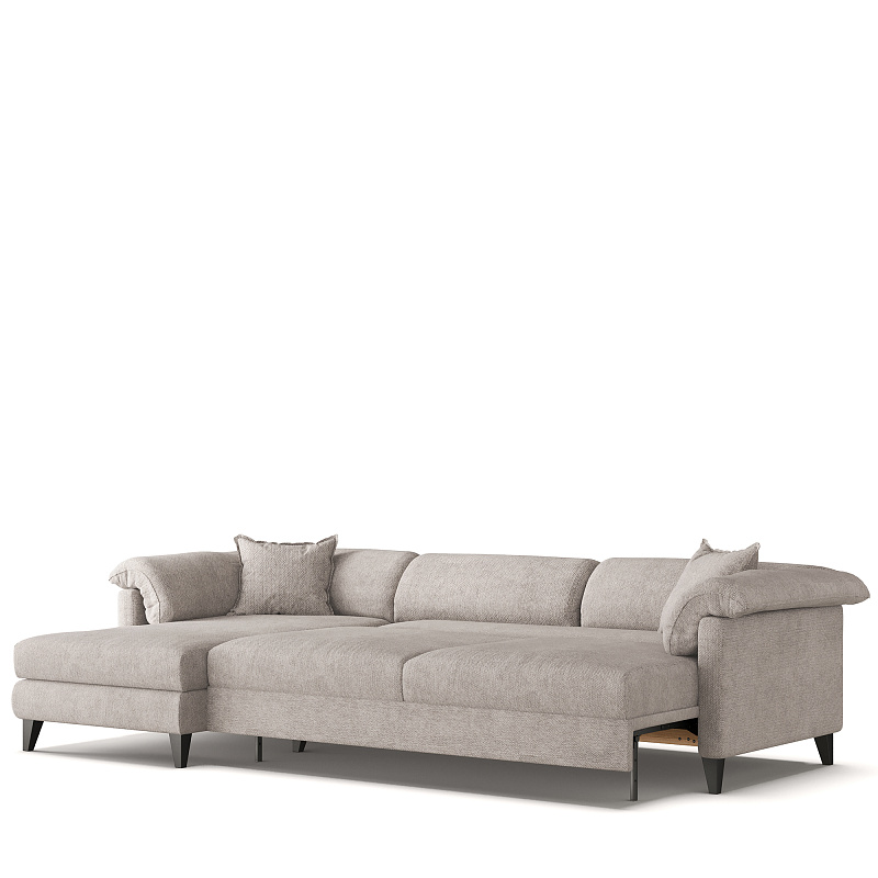 Угловой диван Tokka ММ101.8 с оттоманкой и механизмом Тик-Так