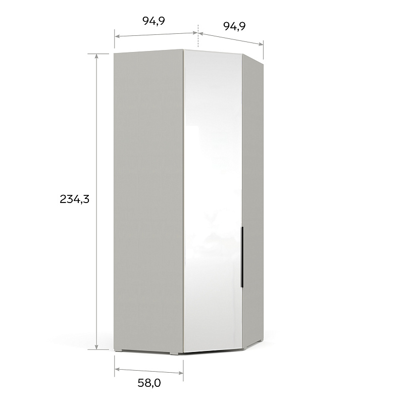 Шкаф угловой с зеркалом Monako MN134.0
