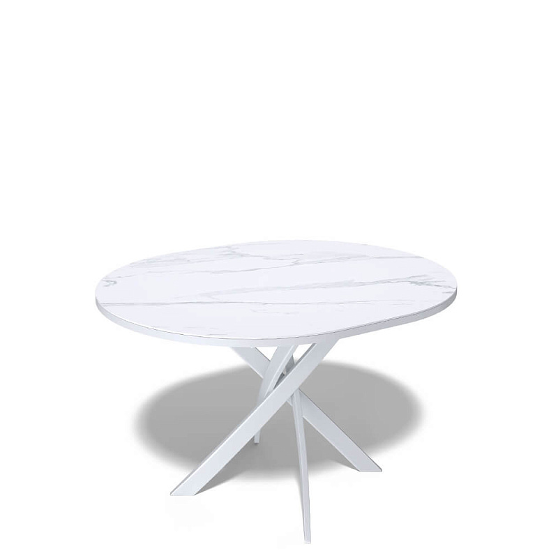 Стол обеденный Kenner R1000 Белый / Мрамор белый