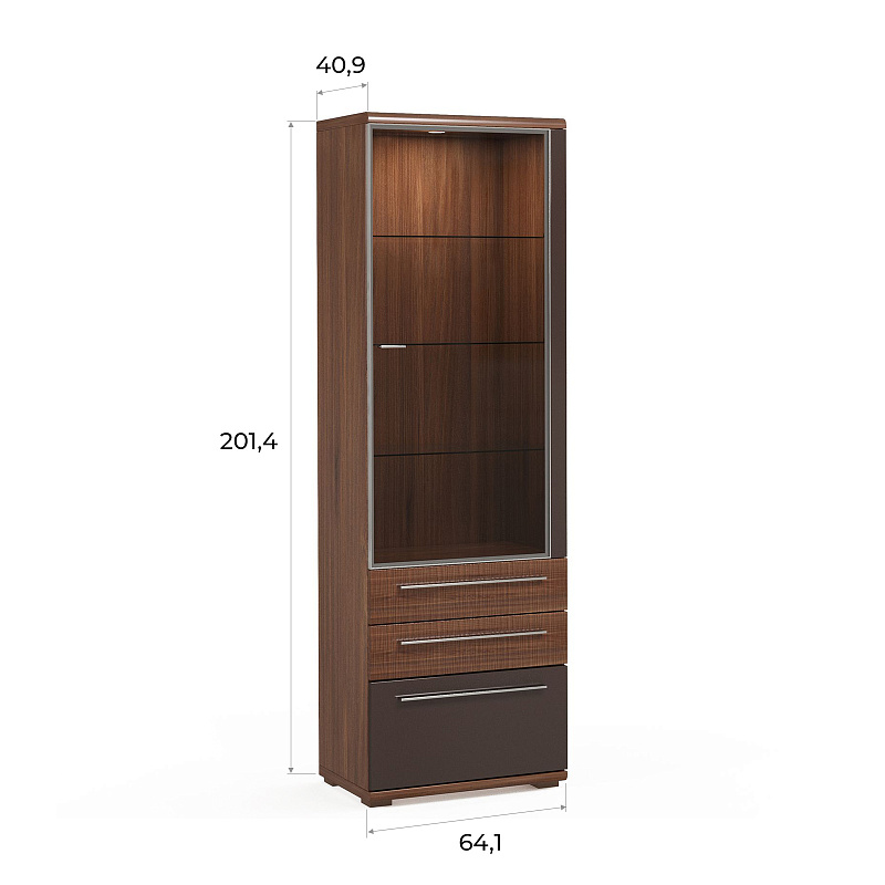 Шкаф-витрина Savona AS2425.1