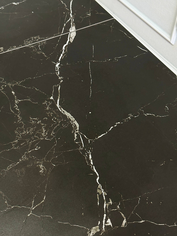 Стол обеденный Kenner DK1200 Черный / Мрамор черный