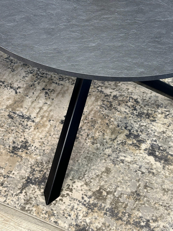 Стол обеденный Kenner DR1100 Черный / Сланец черный