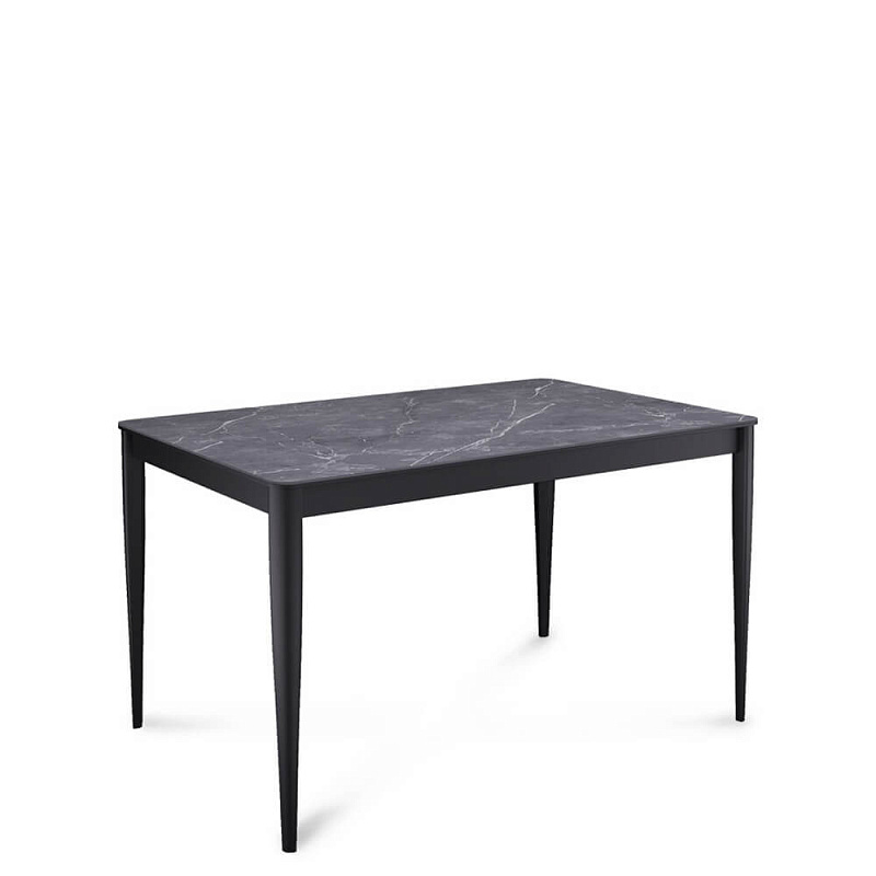 Стол обеденный Kenner KS1200 Черный / Мрамор черный