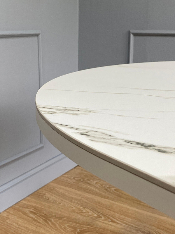 Стол обеденный Kenner DO1100 Белый / Мрамор белый