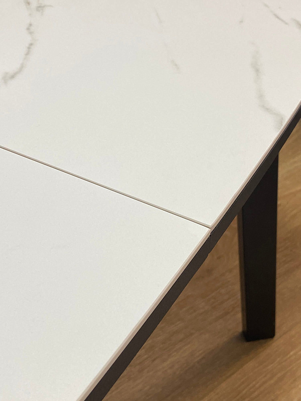 Стол обеденный KENNER AA1400 Черный / Мрамор белый