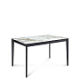 Стол обеденный Kenner KR1200 Черный / Мрамор золотой глянец