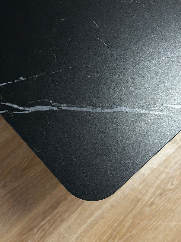 Стол обеденный Kenner DK1200 Черный / Мрамор черный