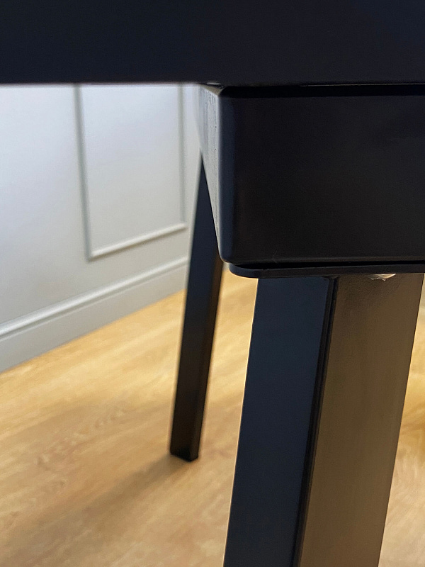 Стол обеденный Kenner AA1200 Черный / Мрамор белый