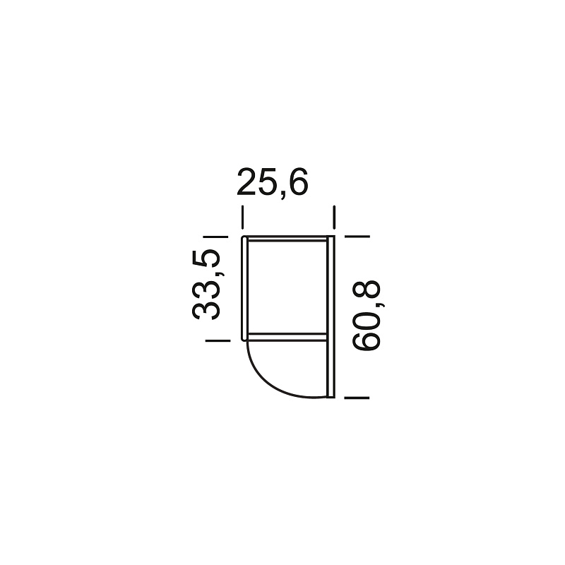 Завершающий шкаф Elegante LE5474.1