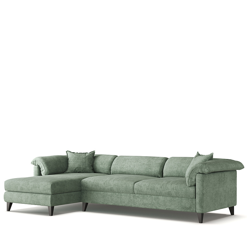 Угловой диван Tokka ММ101.9 с оттоманкой и механизмом Тик-Так