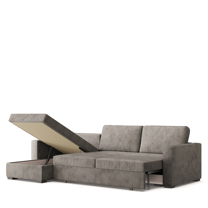 Угловой диван Antau ММ111.8 с оттоманкой и механизмом Тик-Так