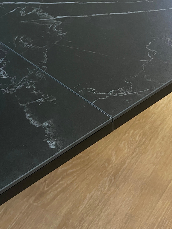 Стол обеденный KENNER AA1400 Черный / Мрамор черный