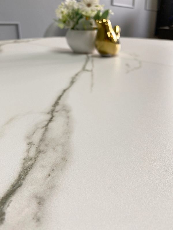 Стол обеденный Kenner DO1100 Белый / Мрамор белый