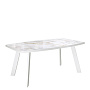 Стол обеденный Kenner SL1600 Белый / Мрамор белый глянец