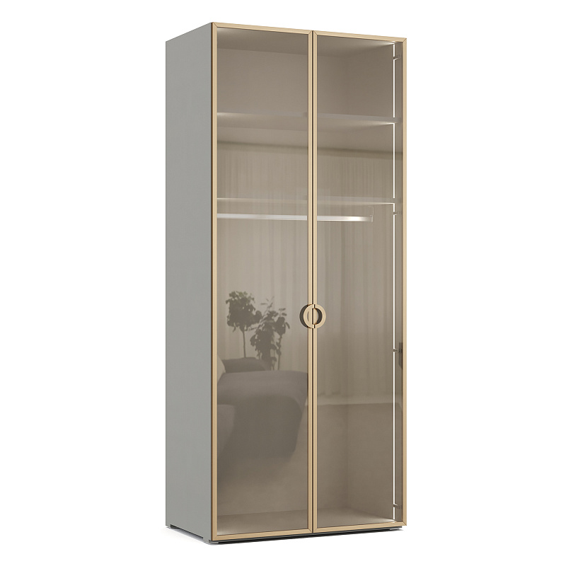 Шкаф двухдверный со стеклянным фасадом Tiara RT321.1