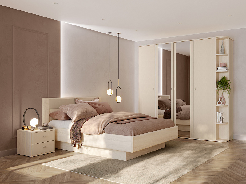 Двуспальная кровать с подъемным механизмом Elegante LE6772.1