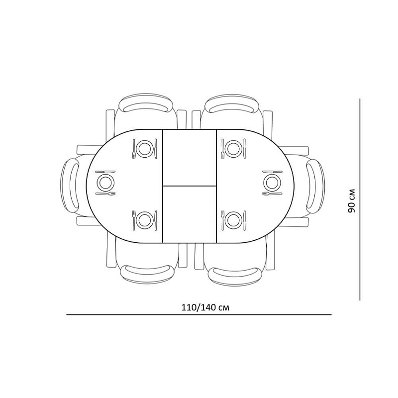 Стол обеденный Kenner R1100s Белый / Мрамор белый глянец