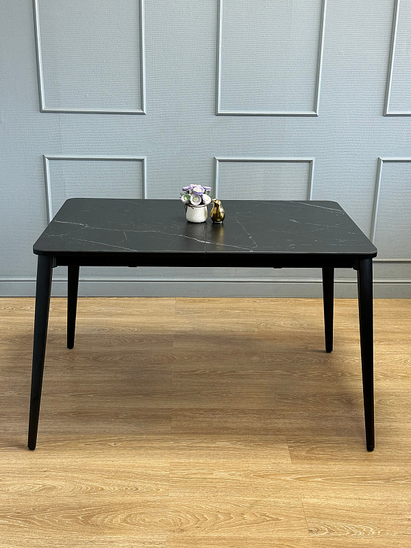 Стол обеденный Kenner KS1200 Черный / Мрамор черный