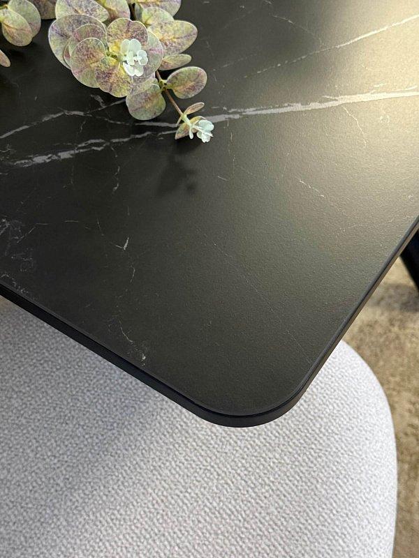 Стол обеденный Kenner DM1400 Черный / Мрамор черный