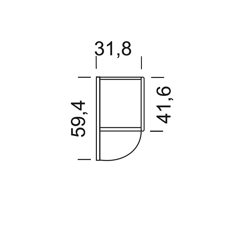Завершающий шкаф Savona AT2541.2