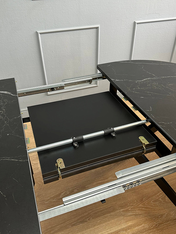 Стол обеденный Kenner DO1100 Черный / Мрамор черный