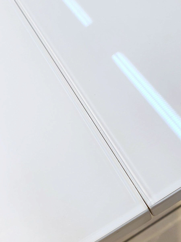 Стол обеденный KENNER R1100 Хром / Стекло белый глянец