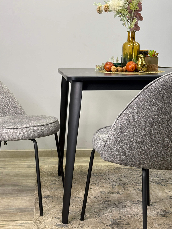 Стол обеденный Kenner KS1400 Черный / Мрамор черный